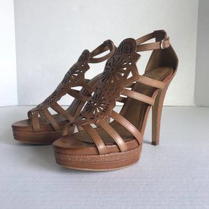 Isola Delanna Laser-cut Heels | Brown | 8